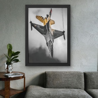F-16 Savaş Uçağı Tablosu | Solo Türk Akrobasi Duvar Dekoru