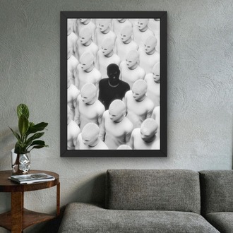 Minimal İnsan Figürlü Tablo | Siyah Beyaz Modern Poster