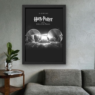 Harry Potter Poster Tablo | Minimal Siyah Duvar Dekoru
