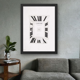 Roma Rakamlı Saat Tablosu | Modern Minimal Duvar Posteri