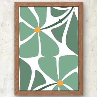 Çiçek Gibi! – Soyut Desenli Çerçeveli Poster