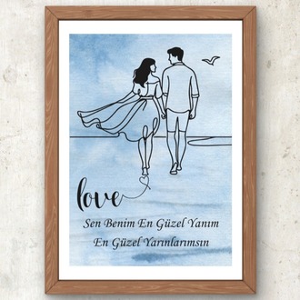 Romantik İllüstrasyon Poster