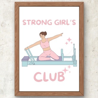 Strong Girl’s Club – Güçlü Kızlara Özel Poster A3