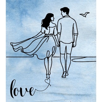 Romantik İllüstrasyon Poster