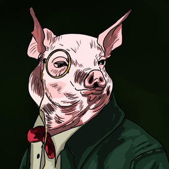 Cool Pig Poster