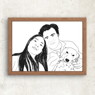 Kişiye Özel Line Art Portre Tasarımı