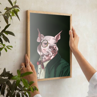 Cool Pig Poster