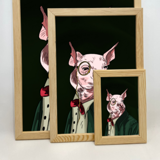 Cool Pig Poster