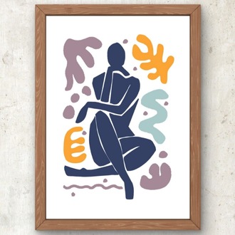 Renklerle Düşünen Figür – Matisse Esintilerinde A3 Poster 