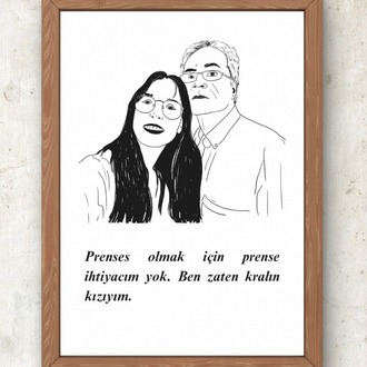 Kahraman Babama Çerçeveli İlham – Mizah + Gözyaşı Garantilidir