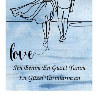 Romantik İllüstrasyon Poster