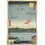 Komagata Hall and Azuma Bridge, from the series “One Hundred Famous Views of Edo” A6 Poster