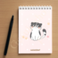 DEFOLU Koneko Kelime Defter Pembe