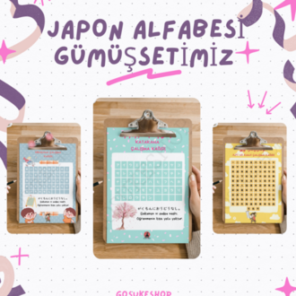 Japon Alfabesi Gümüş Set