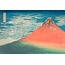 Thirty-six Views of Mount Fuji - Fine Wind, Clear Morning A6 Poster