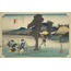 The Fifty-three Stations of the Tokaido - Mizuguchi, Meibutsu kanpyo A6 Poster
