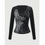 Gothic Grunge Uzun Kollu Siyah Bluz