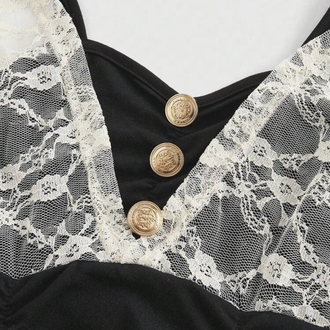 Victorian Y2K Dantelli Lace Up Top