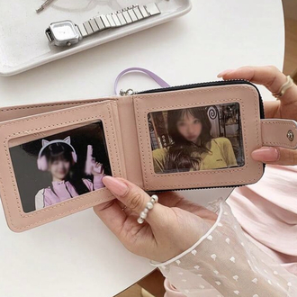 Coquette Metalik Gümüş & Pastel Pembe Kurdele Korse Bağcıklı Cüzdan