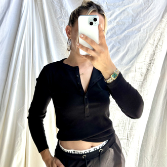 Yeni sezon önü düğmeli fitilli body