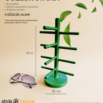 4'lü Recycled Plastik Gözlük Standları