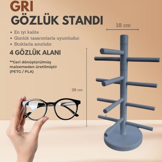 4'lü Recycled Plastik Gözlük Standları