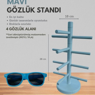 4'lü Recycled Plastik Gözlük Standları