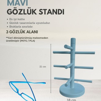 3'lü Recycled Plastik Gözlük Standları