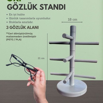 3'lü Recycled Plastik Gözlük Standları