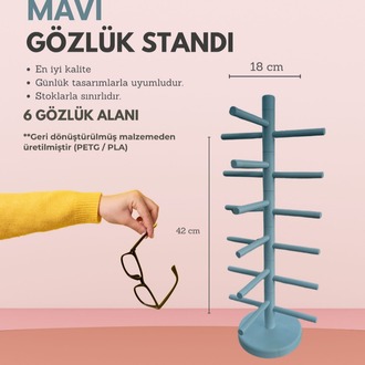 6'lı Recycled Plastik Gözlük Standları 