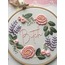 Peonies and Lavender Embroidery Hoop Art
