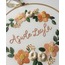Floral Name Embroidery Hoop Art 