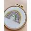 Rainbow Embroidery Hoop Art 