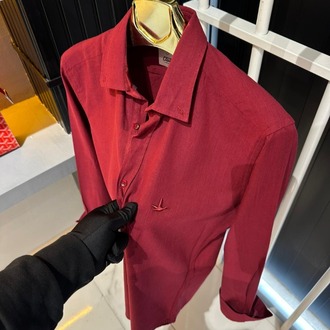 Beymen Club Erkek Vişne Keten Gömlek