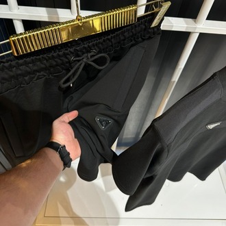 Prada Siyah Şortlu Takım