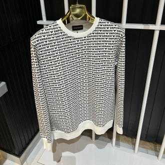 Armani Exchange Baskılı Beyaz Sweatshirt