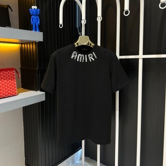 Amiri Siyah Sırt Baskı Detaylı Tişört