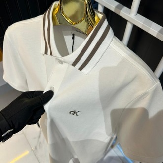 Calvin Klein Beyaz Polo Yaka Tişört