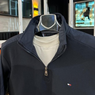 Tommy Hilfiger Yarım Fermuar Sweatshırt