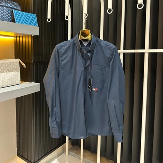 Tommy Hilfiger Lacivert Uzun Kol Gömlek