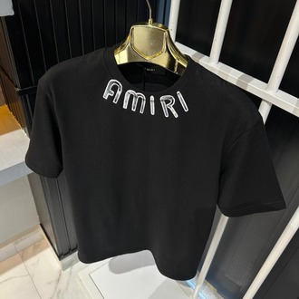 Amiri Siyah Sırt Baskı Detaylı Tişört