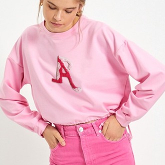 A harfi nakış Tasarım Sweatshirt