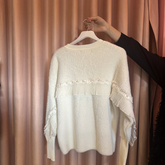 Ekru angora hırka (standart beden)