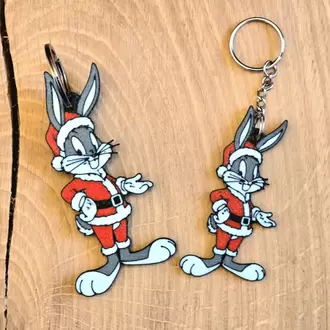 Noel Bugs Bunny süsü ve anahtarlık