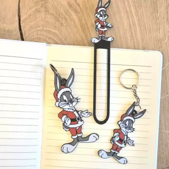 Noel Bugs Bunny süsü ve anahtarlık