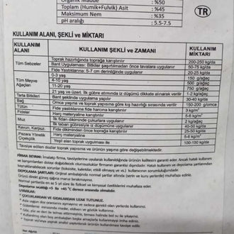 Organik Toprak düzenleyici (Leonardit gübre)
