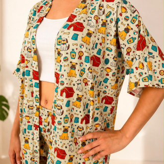 Large/XL Beden SweetDogs | KİMONO&ŞORT Takım