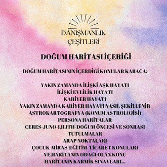 DOĞUM HARİTASI DANIŞMANLIĞI