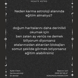 TEMEL ORTA SEVİYE ASTROLOJİ EĞİTİMİ VENÜS SINIFI(AYLIK ÖDEMEDİR)