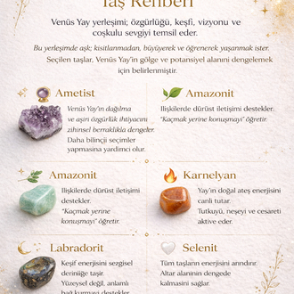 Venüs Burcuna Göre Ham Kütle Taş Seti | SINIRLI ÜRETİM | SEDEF TABAKLI